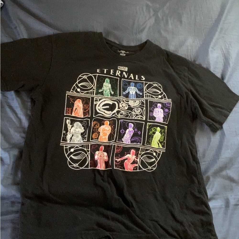 Marvel Black Short Sleeve Tee with Retro Graphic Design